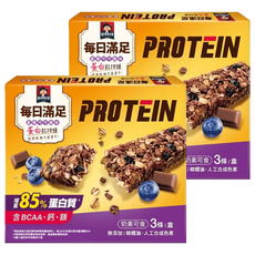 QUAKER 桂格 每日滿足蛋白穀物棒 藍莓可可 3個裝, 69g, 2盒