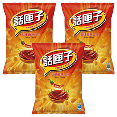 波卡 話匣子 勁爆香辣口味玉米片, 135g, 3個
