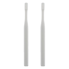 MUJI 無印良品 牙刷 極細毛 172mm 灰色, 1入, 2支