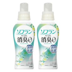 LION 獅王 Soflan 強力消臭柔軟精 清新綠香, 2個, 480ml