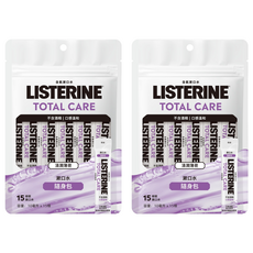LISTERINE 李施德霖 全效護理無酒精漱口水隨身包, 2個, 15個裝