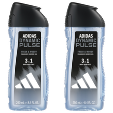 adidas 愛迪達 男性三合一潔顏洗髮沐浴露, 2個, 250ml