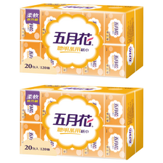 五月花 聰明萬用抽取式紙巾 120抽, 2套, 20個裝