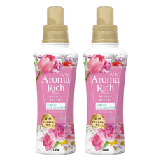 LION 獅王 Aroma Rich 衣物香氛柔軟精 水果花香, 2個, 480ml