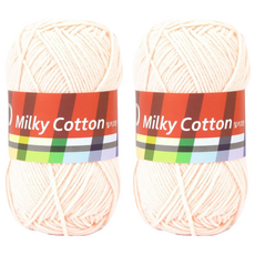 brandyarn Milky Cotton 紅標編織線, 2個, 膚色