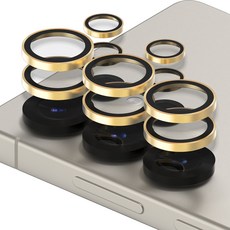 MOLAN CANO 金屬環鋼化玻璃手機相機保護膜 2p 組 金色, 1套