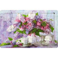 Puzzle Gallery 木製拼圖 M, 35件, 紫丁香花束