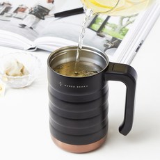 BEANPLUS 露營手把不鏽鋼保溫杯, V5, 混色, 530ml, 1個