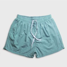 男士海灘沙灘衝浪遊泳短褲, 薄荷綠
