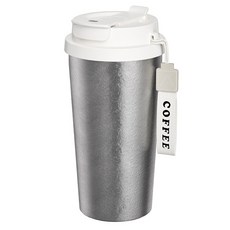 GER 泰 純鈦雙飲咖啡保溫杯, 白色, 1個, 520ml