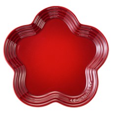 LE CREUSET 瓷器花型盤, 紅色, 1個