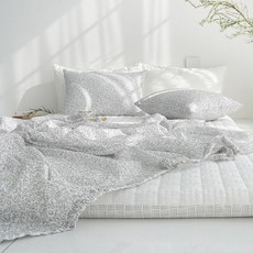SCOHome 雪花涼感泡泡紗鋪棉 + 寢具組