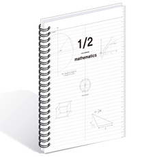monogram stationery 2分割 HALF PP 數學筆記本 MG-0171, 隨機出貨, 1個