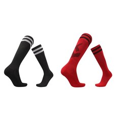 SNF 舒適厚實足球襪 JIA10 2件組 20_BLWH_RDBL_L, 混色