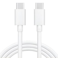 Amako Type-C轉Type-C 200W 超高速充電數據線, 白色, 1個, 2m