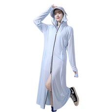 Sumfun 涼感長款連帽抗UV防曬外套