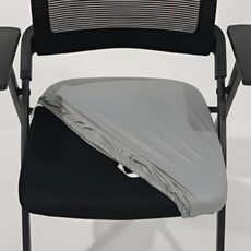 JSMOM 皮革PU防水餐椅坐墊套, 1個, 灰色