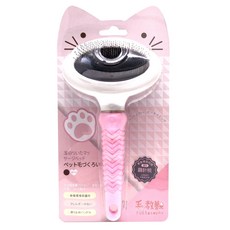 FURlosophy 毛教獸 圓針梳 貓用 M 122g, 粉色 + 白色, 1支