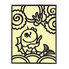 minhwashop 民畫燙金藝術貼紙, 20個, 魚變成龍圖