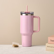 Modern House TO GO 大容量雙向蓋吸管隨行杯, 彩虹珍珠粉, 1.2L, 1個