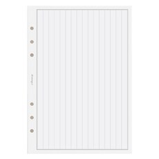 PAPERIDEAS 活頁替芯 豎線格 白瑤紙, 1個, 80張