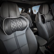 I-VILL 車用 Master C型曲線 記憶棉頸枕, 黑色 + 白色, 1個