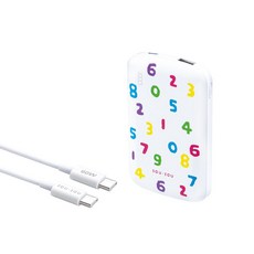 SOU SOU 超薄 雙輸出行動電源 + Type-C-Type-C 快充傳輸線, 白色, E-PCB287