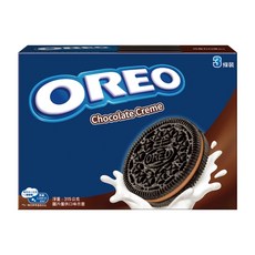OREO 奧利奧 巧克力口味夾心餅乾 3條裝, 315g, 1盒