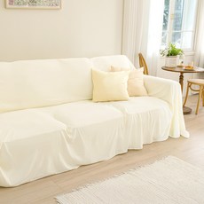 The Zari 柔軟顏料水洗質感沙發套, 1個, 香草奶油