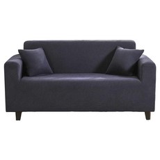 超細纖維彈力刷毛沙發套, 深藍色
