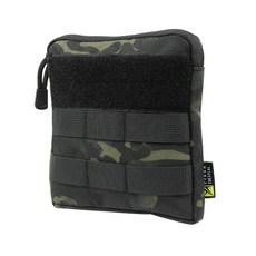 FIKER TACTICAL 拉鍊多功能收納包 多地形迷彩黑, 黑色