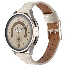 HAMATE 相容纖薄皮革錶帶 20mm, 1個, 象牙白