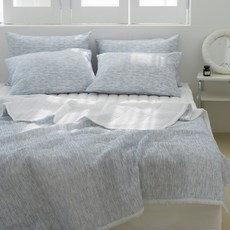 yesbedding 涼感空氣人造絲泡泡紗薄被套組