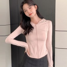 DMELD 女款連帽拉鍊外套