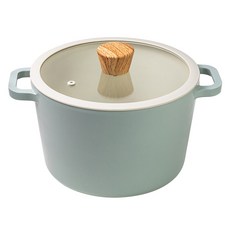 Surlasang IH五層陶瓷塗層深型雙耳湯鍋 韓國製, 綠色, 1個, 22cm