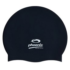 Phoenix PSC-01 矽膠泳帽, 黑色, 1個