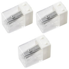 MUJI 無印良品 迷你削鉛筆器, 透明色, 3個