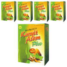 SIDOMUNCUL KUNYIT ASAM PLUS +Honey 薑黃酸粉, 25g, 5包, 5盒