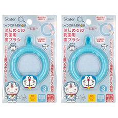 Skater 幼兒乳牙練習圓握刷 哆啦A夢 3個月以上, 藍色, 2個, 1支