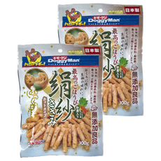 DoggyMan 多格漫 絹紗雞胸肉條短切 犬用, 野菜, 100g, 2包
