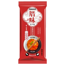 厝味 乾拌麵 椒麻映紅瓦 雙花粗麵, 1包