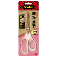 3M Scotch 二合一開箱剪刀 鈦金屬 8吋, 白色, 1支