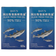 BSVN 貝夏瓦娜 阿拉斯加新鮮魚油 軟膠囊, 60顆, 2盒