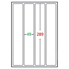 鶴屋 A4三用電腦標籤 72 B49289 289 x 49mm, 4格, 105張
