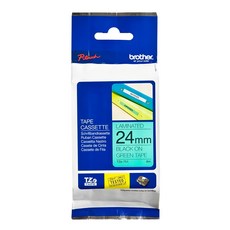 TZeTAPE 護貝帶 24mm 綠底黑字, 8m