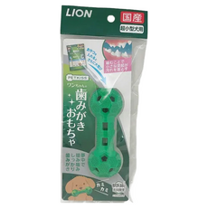 LION 獅王 PETKISS潔牙玩具 狗骨頭 超小型犬用, 綠色, 1個
