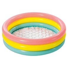 INTEX 防護型彩虹兒童戲水池, 彩虹 粉色 + 黃色 + 綠色, 1個