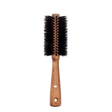 Braun Wettberg 珀薇 德國 FSC厚實豚鬃熱塑捲髮梳 60mm, 原木黑, 1支