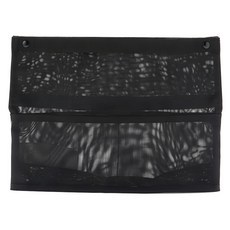 MUJI 無印良品 尼龍網眼直立式小物收納袋 黑色, 1個