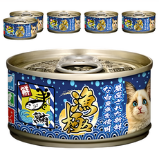 Akika 漁極 成貓用 主食罐頭 無榖 AY23, 鮪魚 + 鱈魚, 80g, 6罐